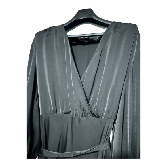 Eloquii Black Satin Maxi Dress - Picture 6 of 8